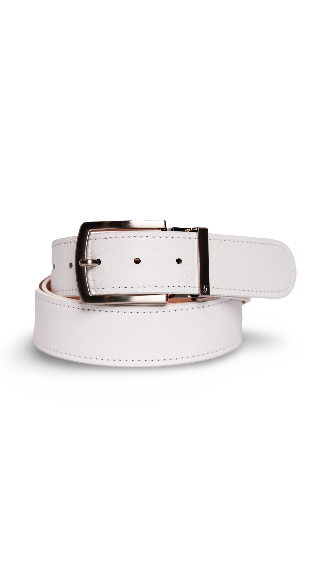 Full Grain White Belt