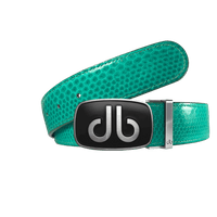 Green Snakeskin leather strap with Big Black buckle