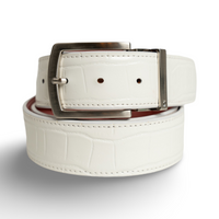 White Crocodile Belts