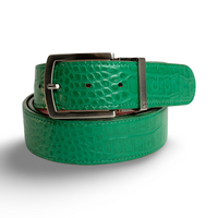Green Crocodile Belts