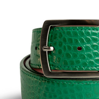 Green Crocodile Belts