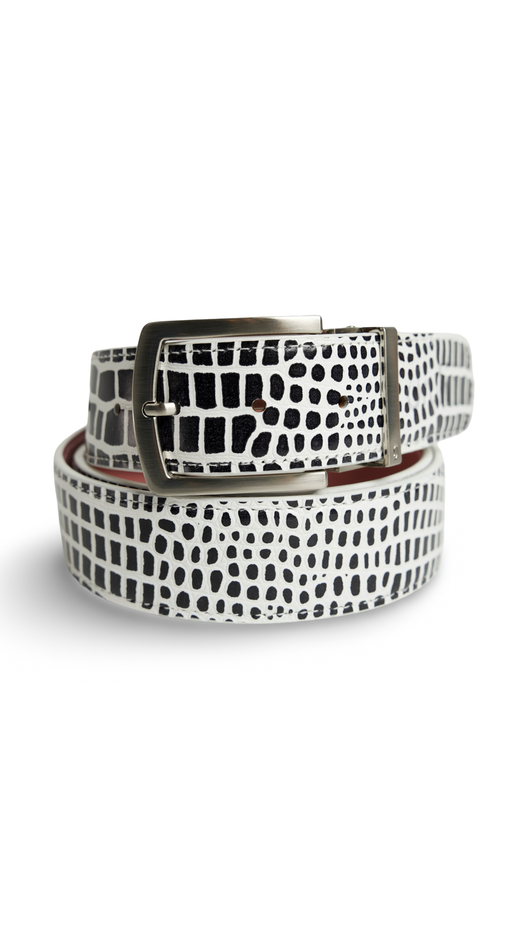 Black and white Crocodile Belts