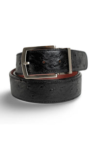 Black Ostrich Belts