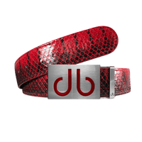 Red Snakeskin leather strap with Infill red buckle