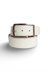 White Crocodile Belts