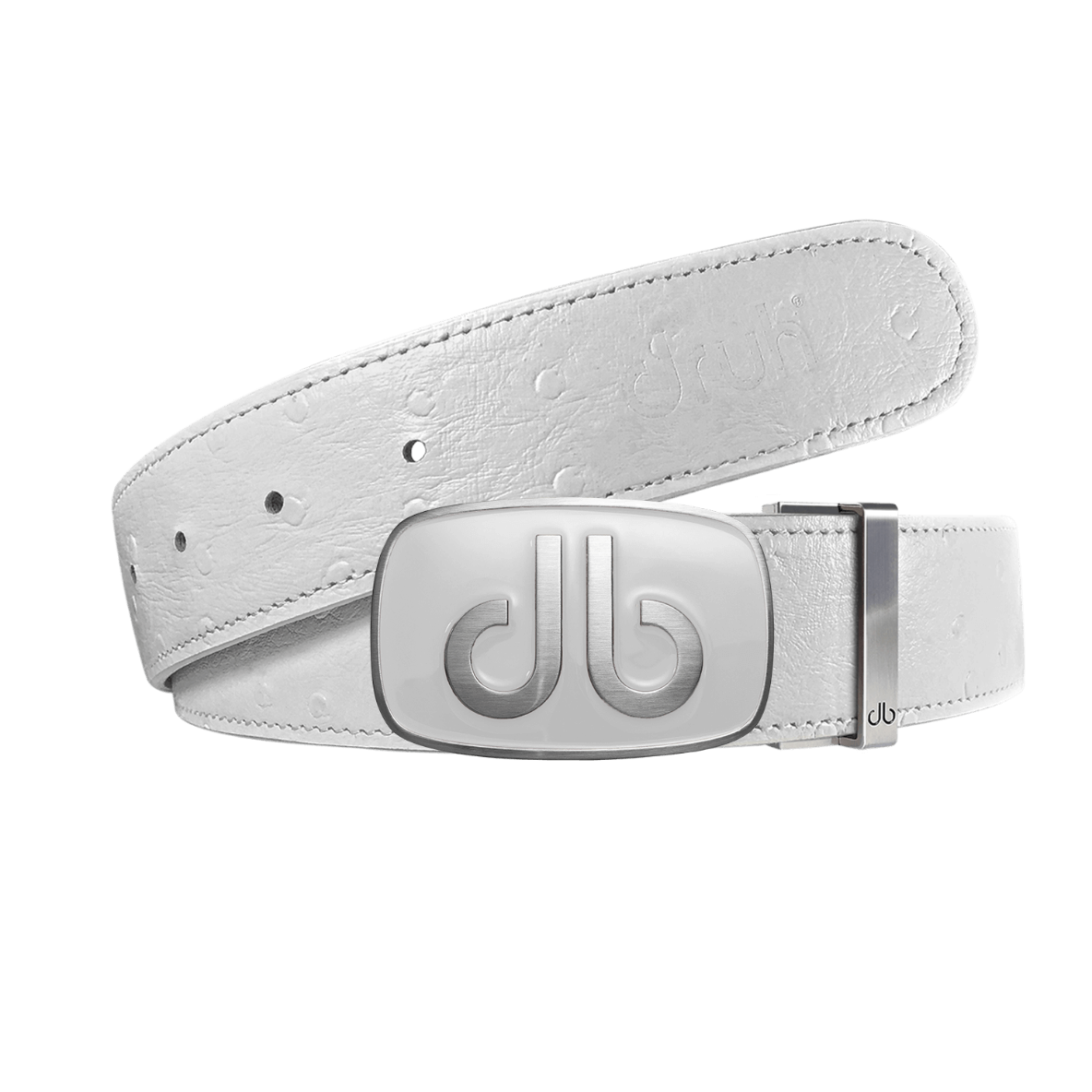 White Ostrich Belts