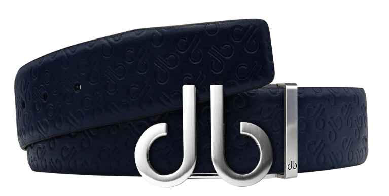 Embossed Leather Belt - db Icon Pattern