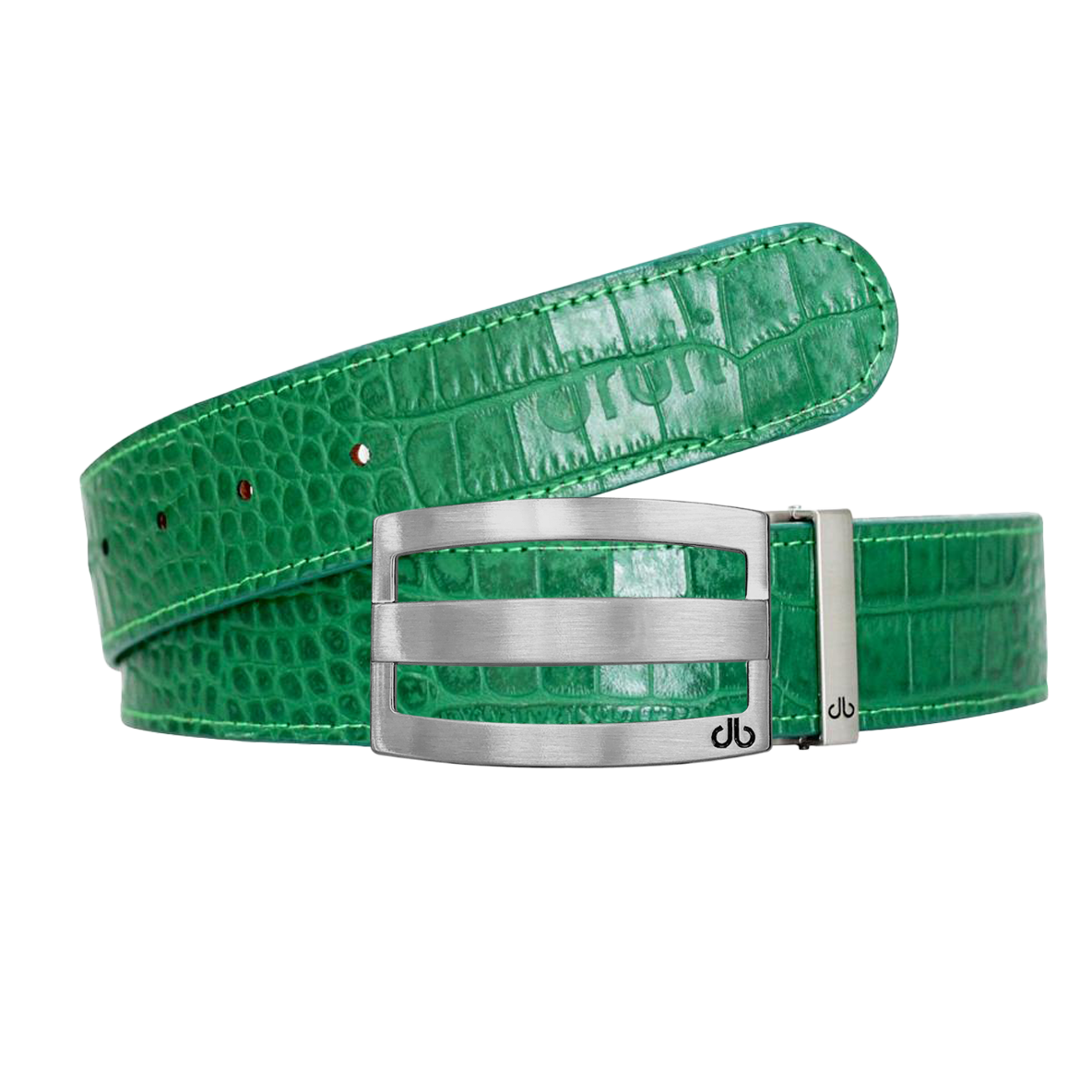 Green Crocodile Belts