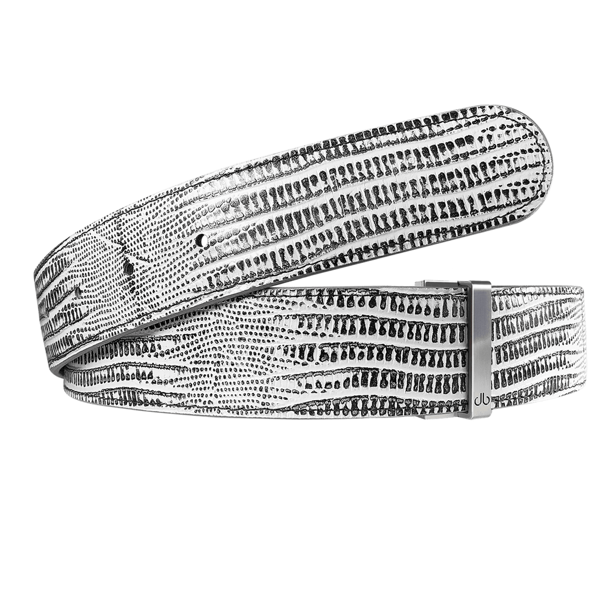 White and Black Druh Golf Belt