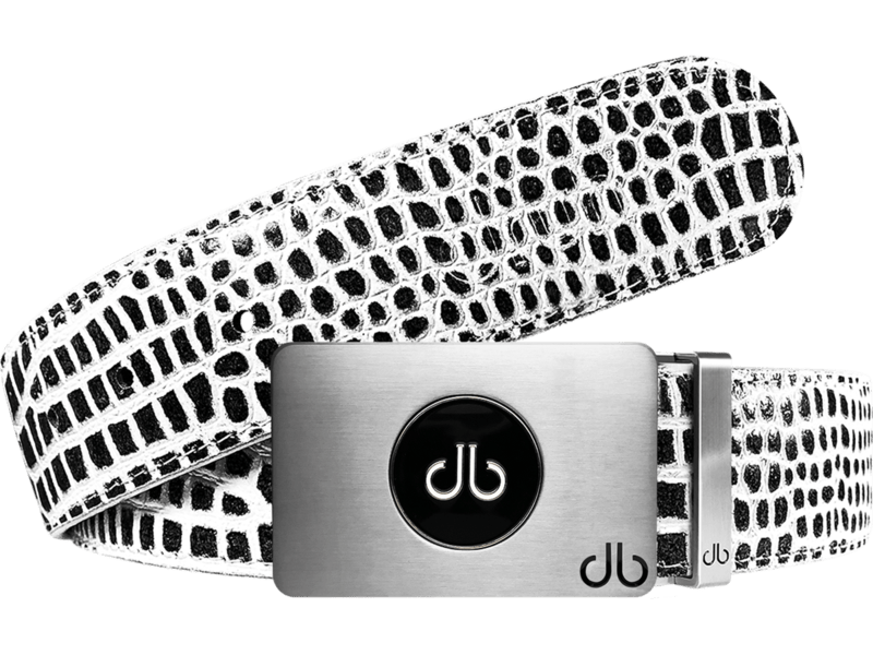 Black & White / Ballmarker Crocodile Leather Belts Druh Belts USA