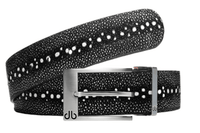 Black & White / Prong Stingray Textured Leather Belts Druh Belts USA