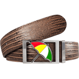 Arnold Palmer Leather Golf Belt Brown Lizard