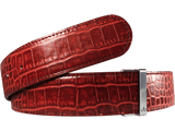 Burgundy Crocodile Leather Collection Druh Belts USA