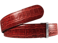 Burgundy Crocodile Leather Collection Druh Belts USA