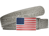 Graphite Gray / American Crocodile Leather Belts Druh Belts USA