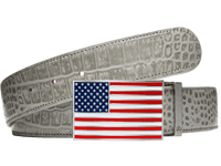 Graphite Gray / American Crocodile Leather Belts Druh Belts USA