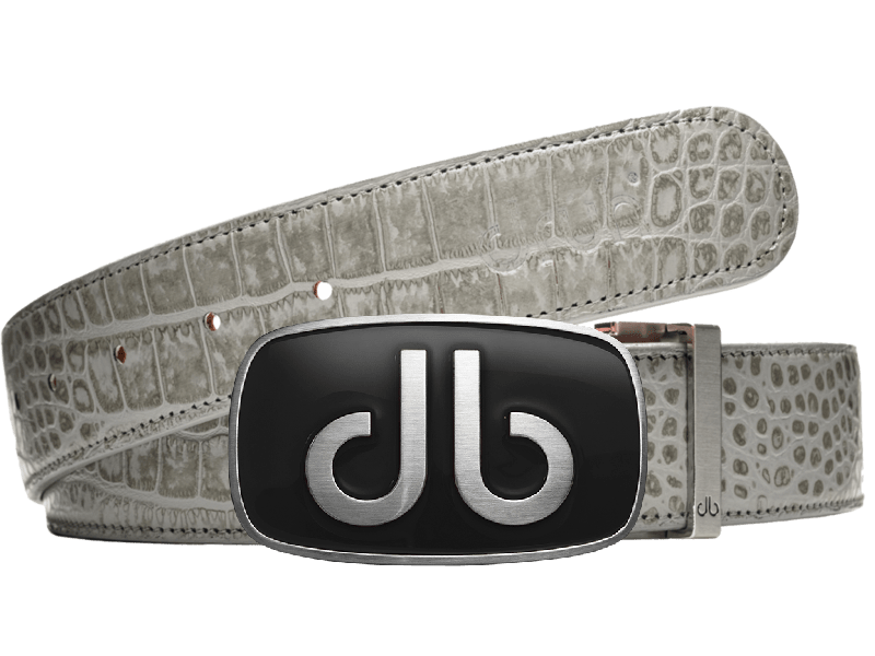 Graphite Gray / Big & Gaint Crocodile Leather Belts Druh Belts USA