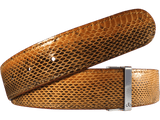 Medium Brown Golf Belt - Snakeskin Leather - Druh Belts