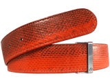 Orange Golf Belt - Snakeskin Leather - Druh Belts