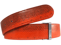 Orange Golf Belt - Snakeskin Leather - Druh Belts