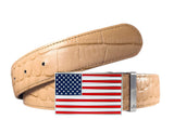 Tan / American Crocodile Leather Belts Druh Belts USA