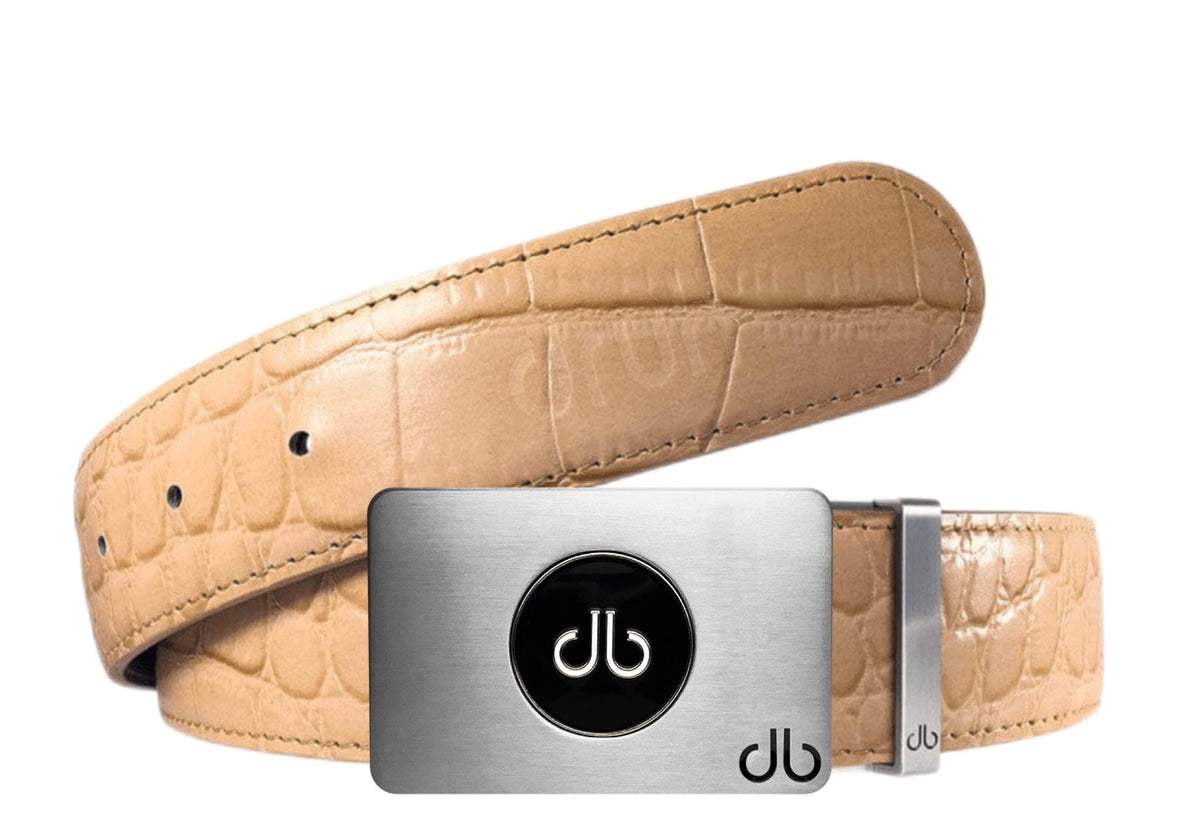 Tan / Ballmarker Crocodile Leather Belts Druh Belts USA