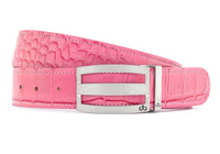 Three Bar Crocodile Pink Belts Druh Belts USA