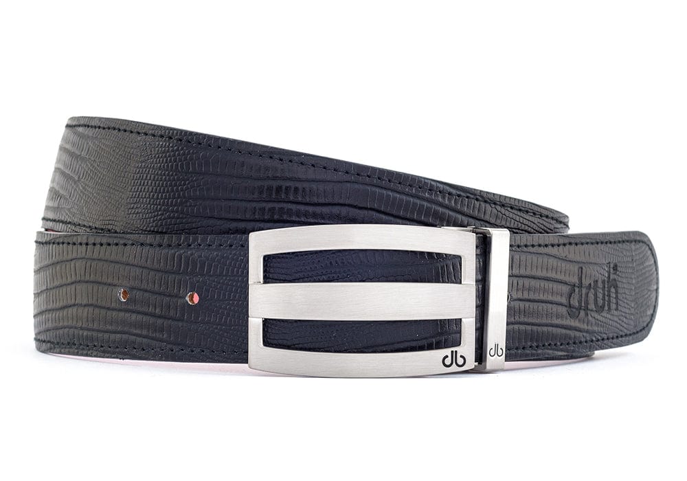 Three Bar Lizard Black Belts Druh Belts USA