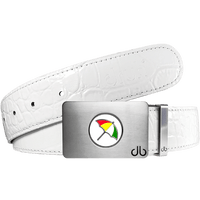 Arnold Palmer Ballmarker Golf Belt Crocodile Leather White
