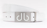 White / Infill Ostrich Leather Belts Druh Belts and Buckles | US & Canada